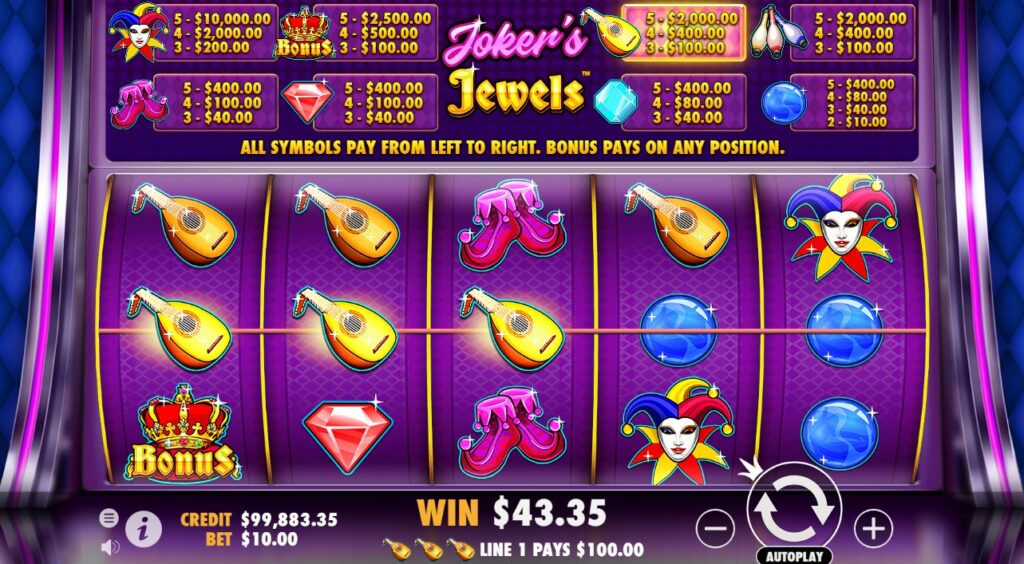 Experiencia de Joker Jewels dentro del casino oneline de Mostbet México